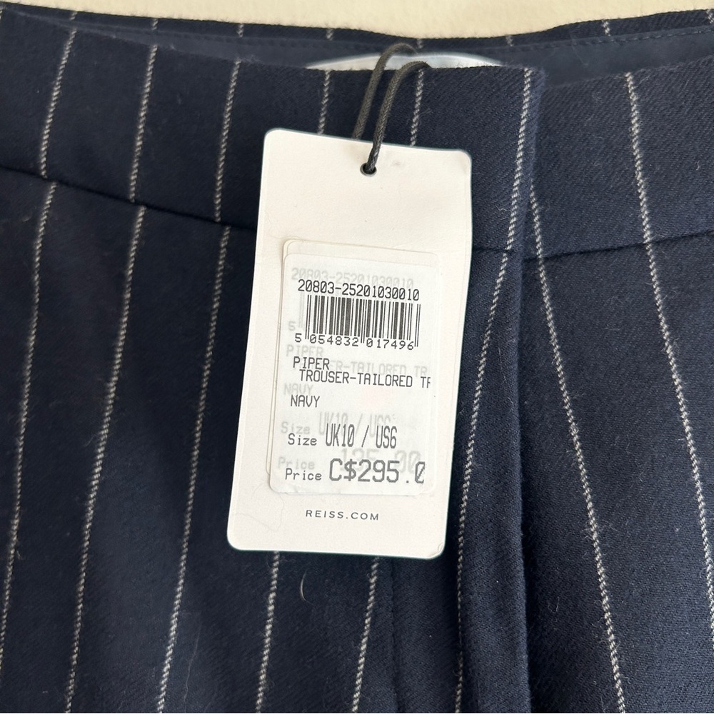 REISS Piper trouser tailored Navy NWT - Picture 4 of 8